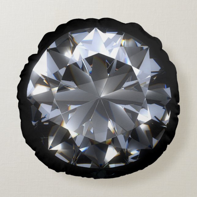 Diamond stone: black space sparkle. round cushion (Front)