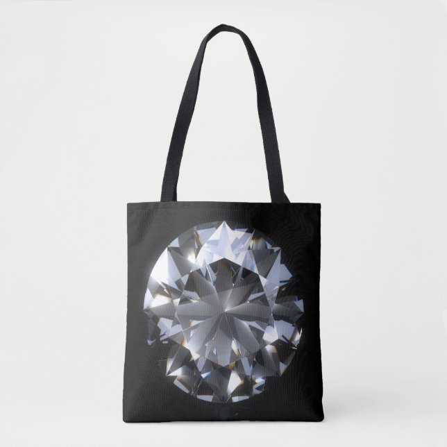 Diamond stone: black space sparkle. tote bag (Front)