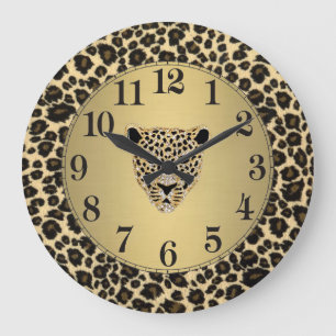 Diamond-Studded Jaguar Large Clock