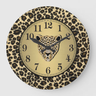 Diamond-Studded Jaguar Large Clock