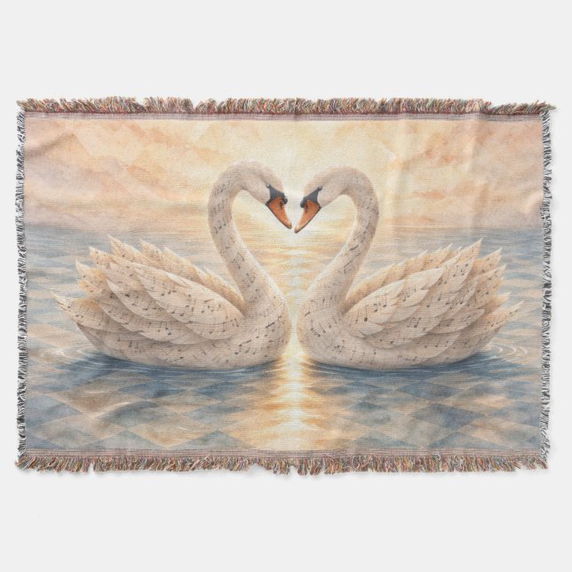 Diamond Sunset Throw Blanket (Front)