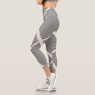 Diamond Swirl  Capri Leggings