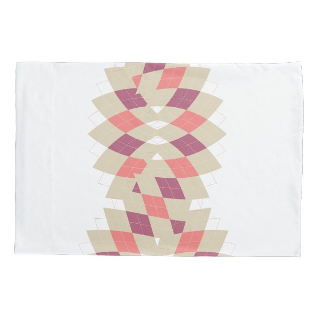 Diamond Swirl Pattern Pillowcase (Back-Left)