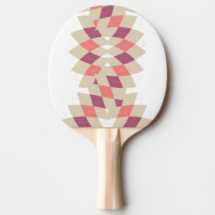 Diamond Swirl Pattern Ping Pong Paddle