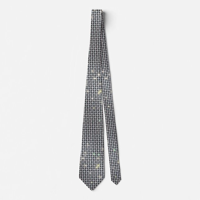 Diamond Ties, glitter brilliant Tie, white crystal Tie (Front)