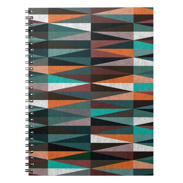 Diamond Tiles: Colourful Floor Mosaic Notebook (Front)