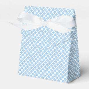 Diamond Trellis White - Baby Blue Favour Box