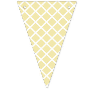 Diamond Trellis White - Butter Yellow Bunting