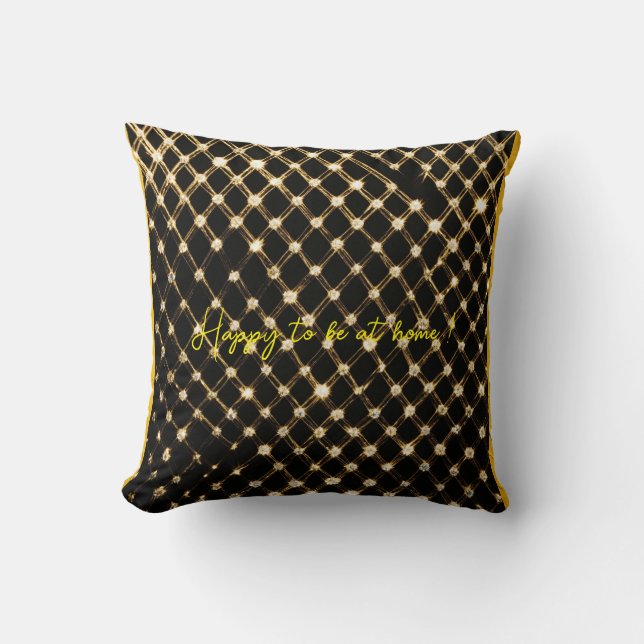 Diamond Velvet Designs on Dark" Cushion (Front)