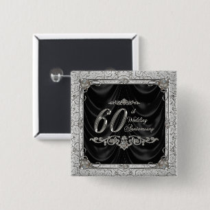 Diamond Wedding Anniversary Button
