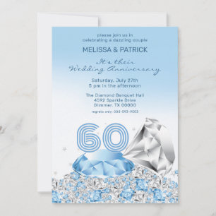 Diamond Wedding Anniversary Invitation