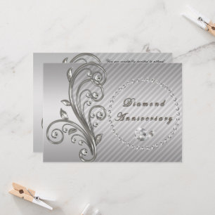 Diamond Wedding Anniversary Invitation