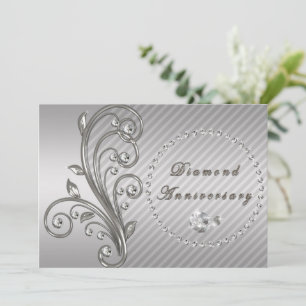 Diamond Wedding Anniversary Invitation