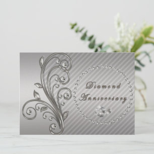 Diamond Wedding Anniversary Invitation