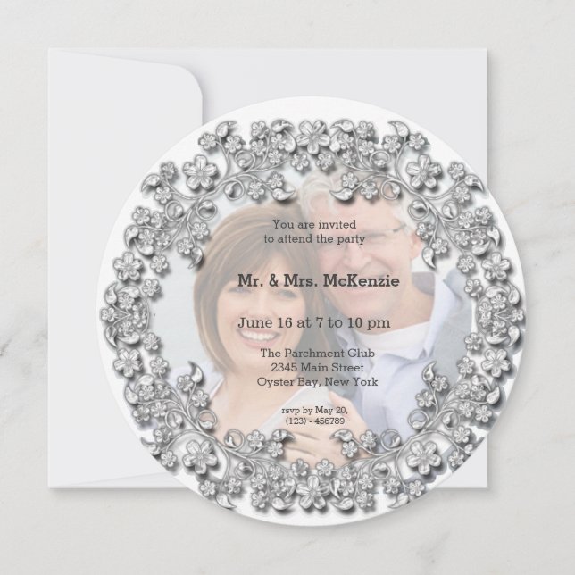 Diamond Wedding Anniversary Invitation (Front)