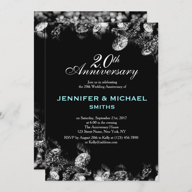 Diamond Wedding Anniversary Invite (Front/Back)
