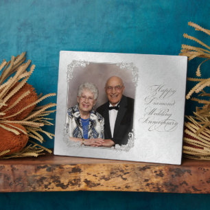Diamond Wedding Anniversary Photo Plaque