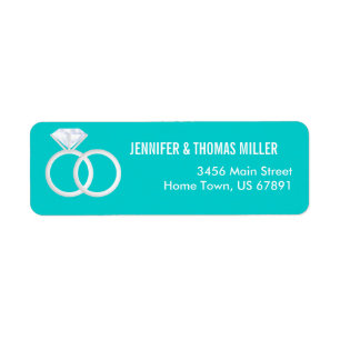 Diamond Wedding Bands Return Address Label