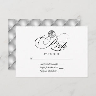 Diamond Wedding RSVP Card