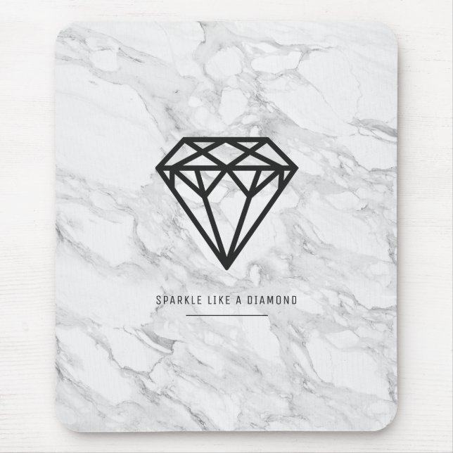 Diamond with Marble Mouse Pad (Front)