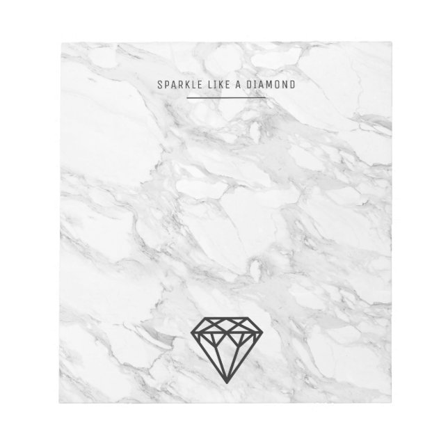 Diamond with Marble Notepad (Front)