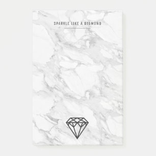 Diamond with Marble Post-it Notes