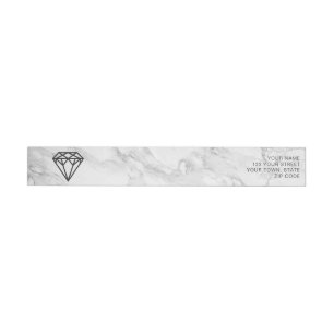 Diamond with Marble Wrap Around Label
