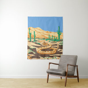 Diamondback Rattlesnake Tapestry