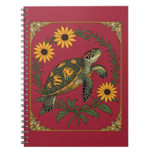 Diamondback Terrapin And Black Eyed Susan Flowers Notebook