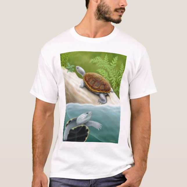 Diamondback Terrapin Turtles T-Shirt (Front)