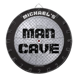 Diamondplate Industrial Man Cave Dartboard