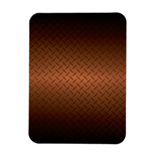 Diamondplate Look Pattern Black to Copper Fade Magnet