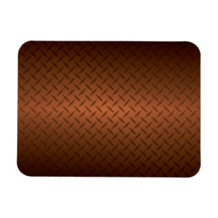 Diamondplate Look Pattern Black to Copper Fade Magnet