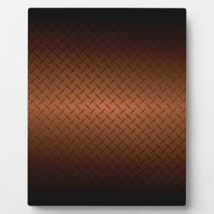 Diamondplate Look Pattern  Black to Copper Fade Plaque