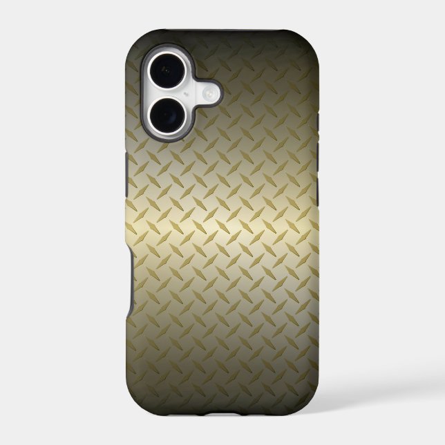 Diamondplate Pattern with Black to Gold Fade (Back)