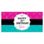 Diamonds 21st Birthday Banner Party Decor