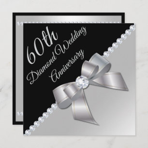 Diamonds 6oth Wedding Anniversary Invitation