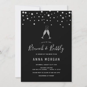 Diamonds and Champagne Brunch and Bubbly Invitation