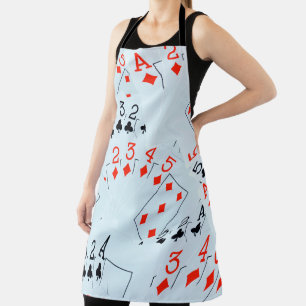 Diamonds And Clubs Poker Cards, Full Print Apron