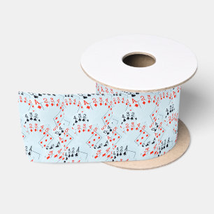 Diamonds And Clubs Poker Cards, Satin Ribbon