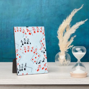 Diamonds And Clubs Straight Flush Ace to Five, Plaque