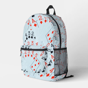 Diamonds And Clubs Straight Flush Ace to Five, Printed Backpack