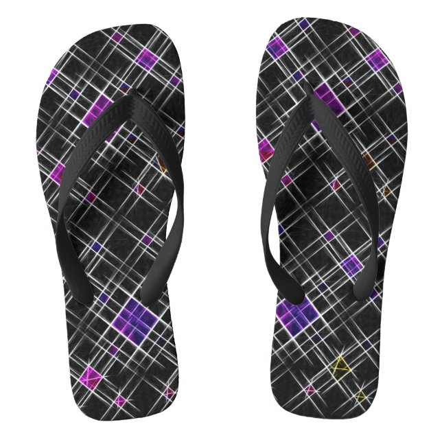 Diamonds and Crosses Thongs (Footbed)