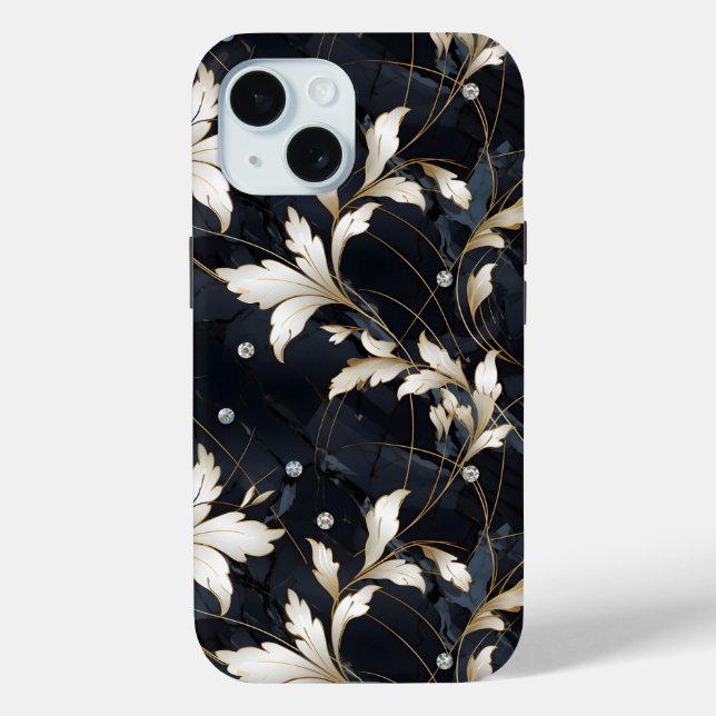 Diamonds and Flowers Case-Mate iPhone Case (Back)