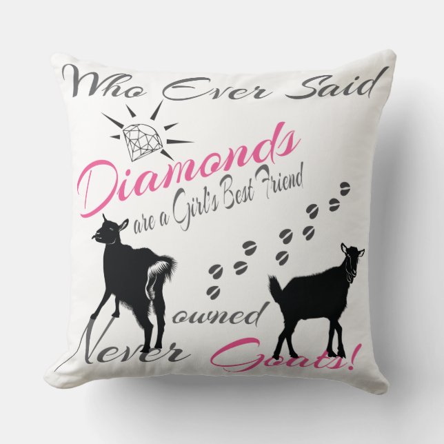 Diamonds and Goats Cushion (Front)