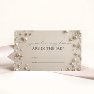 Diamonds and Pearls How Many Kisses Bridal Game Enclosure Card