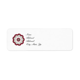 Diamonds and Rubies Kaleidoscope Return Address Label