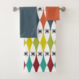Diamonds and Starbursts Bath Towel Set