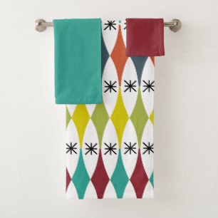 Diamonds and Starbursts Bath Towel Set