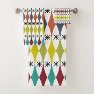 Diamonds and Starbursts Bath Towel Set
